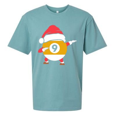 Dabbing Santa Claus Christmas Funny Pool Billiards Xmas Sport Sueded Cloud Jersey T-Shirt