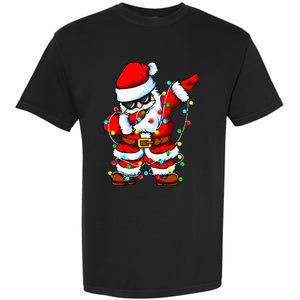 Dabbing Santa Claus Christmas Tree Lights Dab Xmas Garment-Dyed Heavyweight T-Shirt