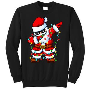 Dabbing Santa Claus Christmas Tree Lights Dab Xmas Sweatshirt