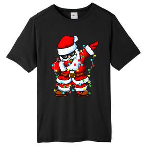 Dabbing Santa Claus Christmas Tree Lights Dab Xmas Tall Fusion ChromaSoft Performance T-Shirt