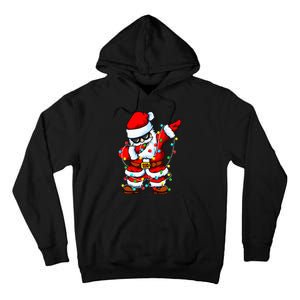 Dabbing Santa Claus Christmas Tree Lights Dab Xmas Tall Hoodie