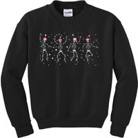 Dancing Santa Claus Skeleton Funny Christmas Pajama Kids Sweatshirt