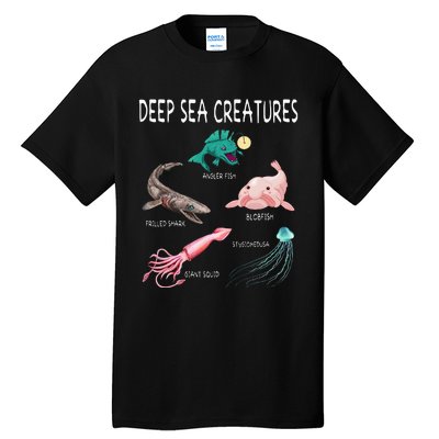 Deep Sea Creatures Educational Future Marine Biologist Tall T-Shirt