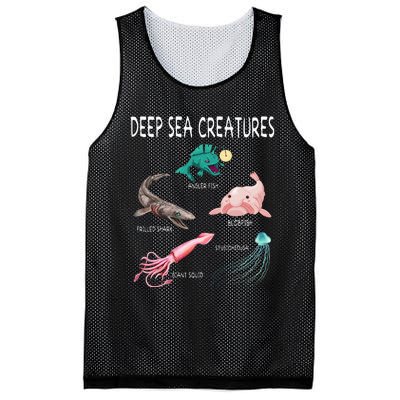 Deep Sea Creatures Educational Future Marine Biologist Mesh Reversible Basketball Jersey Tank