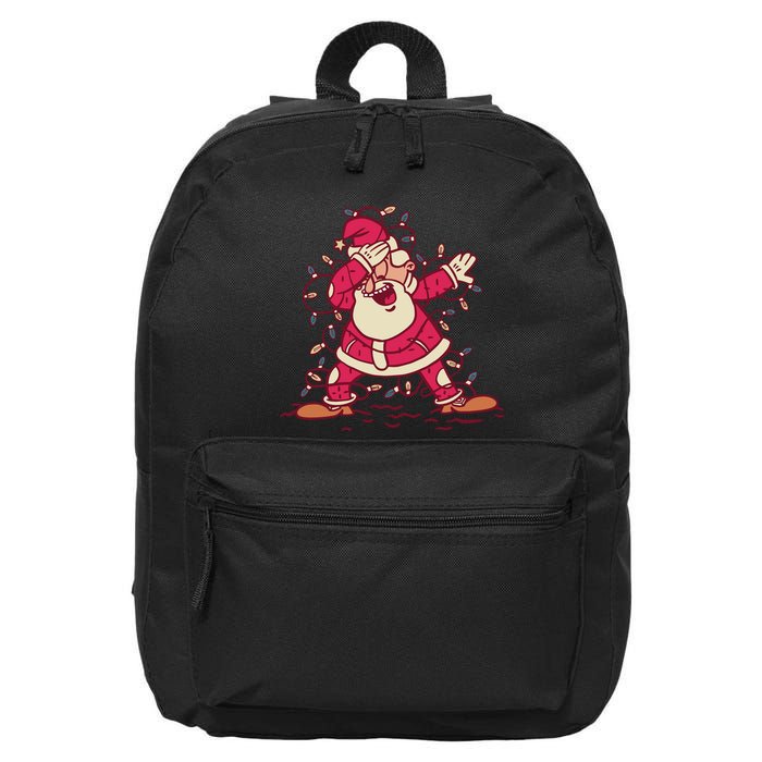 Dabbing Santa Cartoon 16 in Basic Backpack