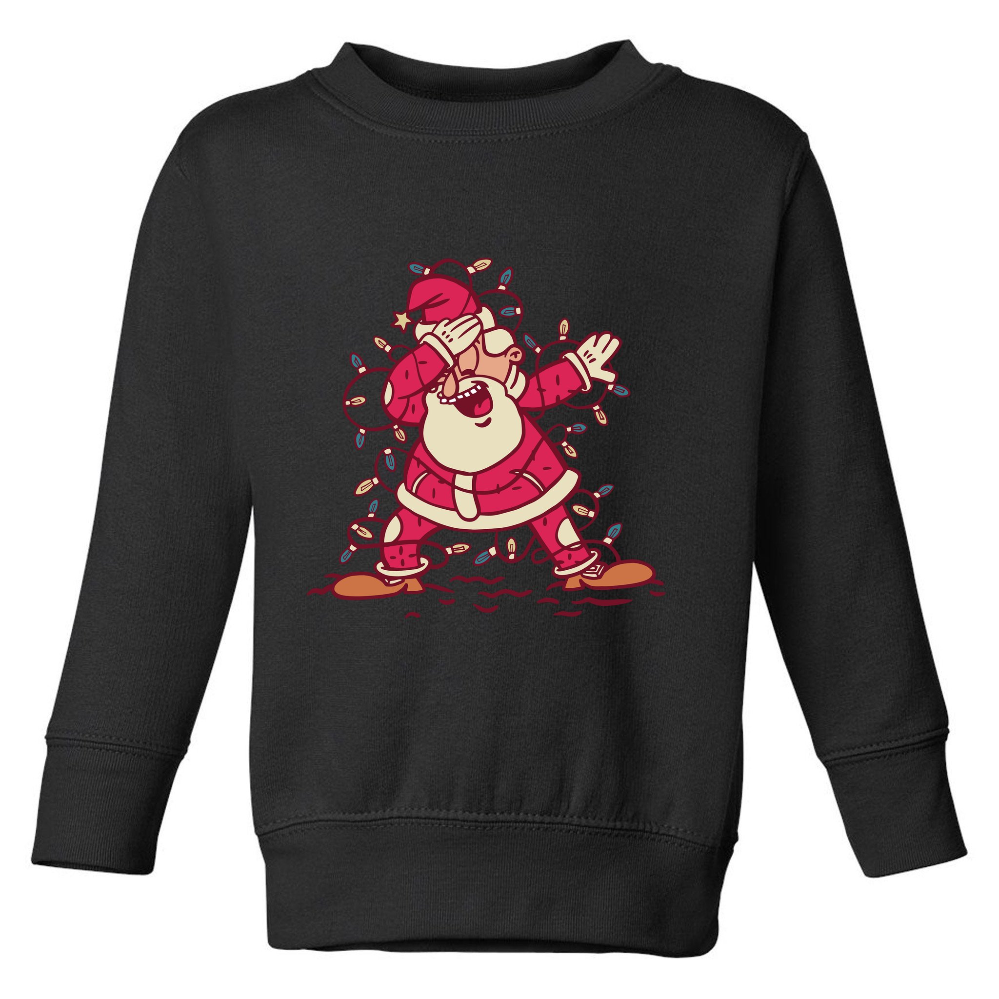 Dabbing Santa Cartoon Toddler Sweatshirt