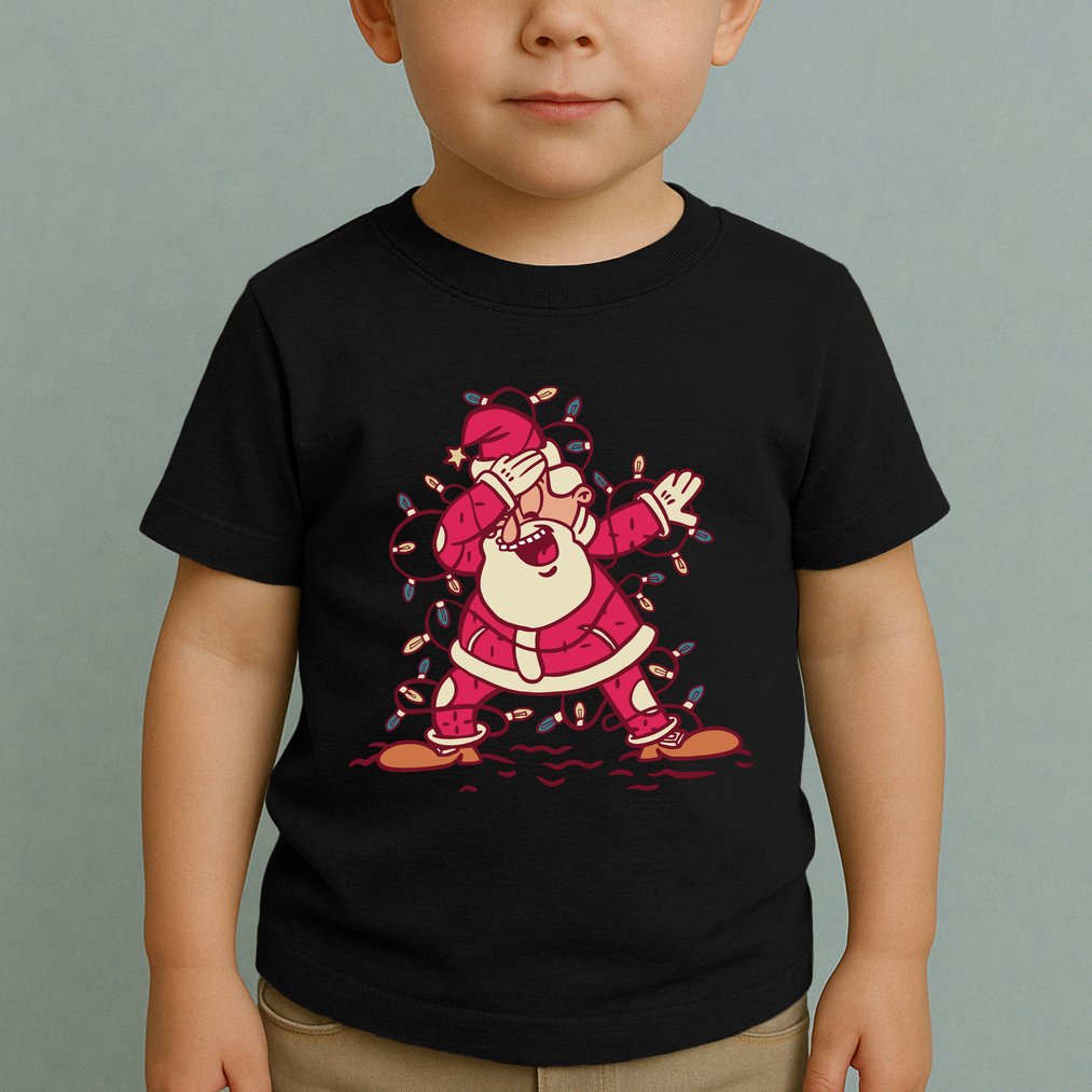 Dabbing Santa Cartoon Toddler T-Shirt