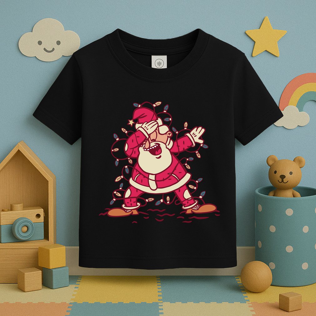 Dabbing Santa Cartoon Toddler T-Shirt