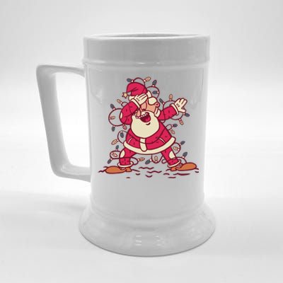 Dabbing Santa Cartoon Beer Stein