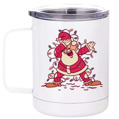 Dabbing Santa Cartoon 12 oz Stainless Steel Tumbler Cup