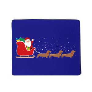 Dachshund Santa Christmas Sleigh Funny Dachshund Xmas Meaningful Gift Mousepad