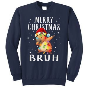 Dabbing Santa Capy Light Merry Christmas Bruh Boy Girl Funny Sweatshirt