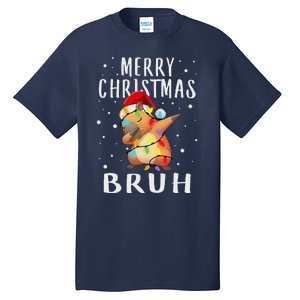 Dabbing Santa Capy Light Merry Christmas Bruh Boy Girl Funny Tall T-Shirt