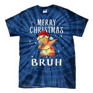 Dabbing Santa Capy Light Merry Christmas Bruh Boy Girl Funny Tie-Dye T-Shirt