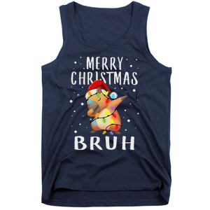 Dabbing Santa Capy Light Merry Christmas Bruh Boy Girl Funny Tank Top