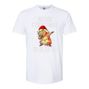 Dabbing Santa Capy Light Merry Christmas Bruh Boy Girl Funny Softstyle CVC T-Shirt