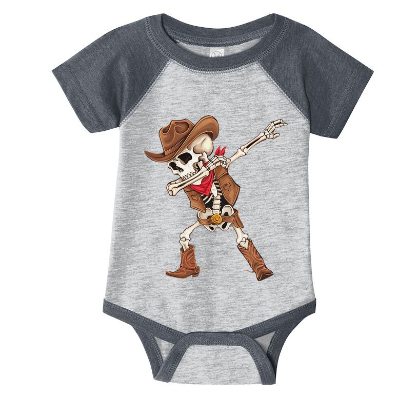 Dabbing Skeleton Cowboy Halloween Costume Gift Infant Baby Jersey Bodysuit