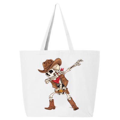 Dabbing Skeleton Cowboy Halloween Costume Gift 25L Jumbo Tote