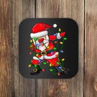 Dabbing Santa Christmas Tree Lights Coaster