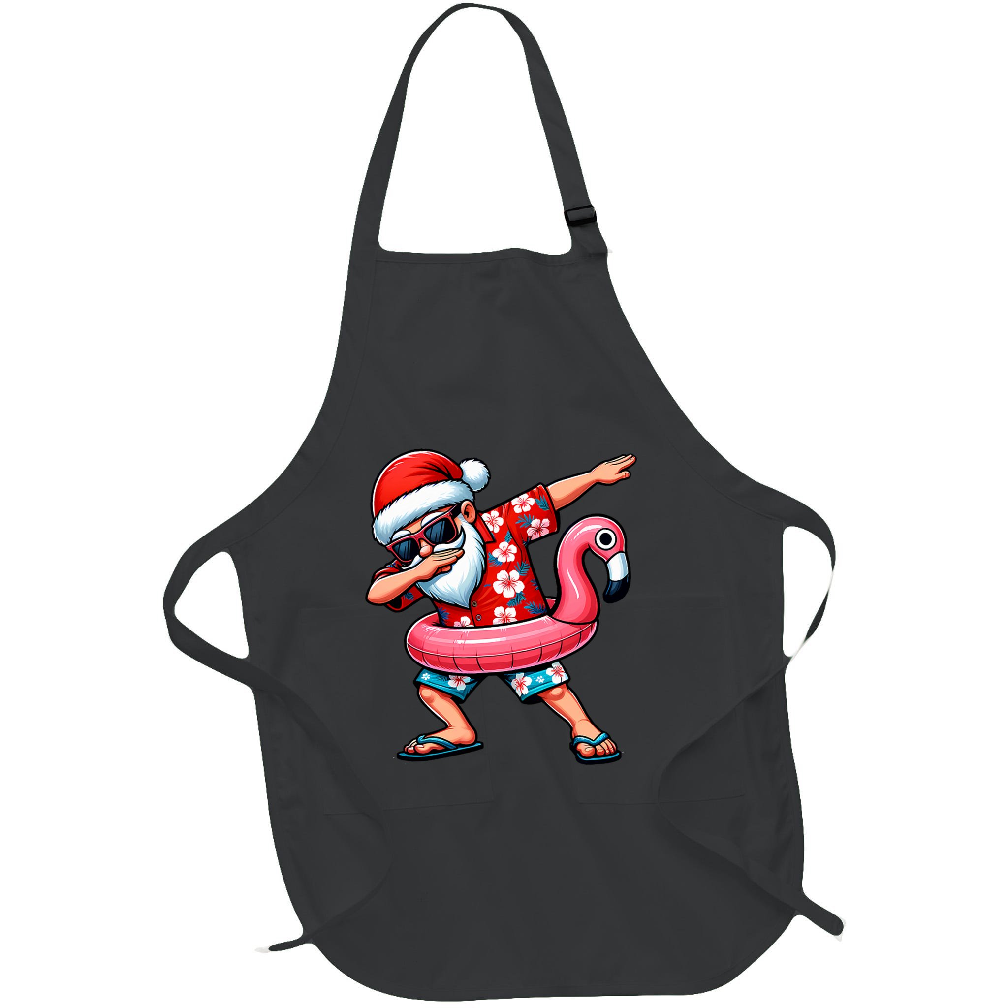 Dabbing Santa Christmas In July Hawaiian Xmas Dab Apron