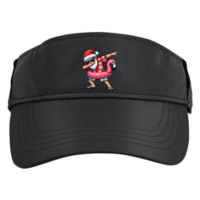 Dabbing Santa Christmas In July Hawaiian Xmas Dab Adult Drive Performance Visor