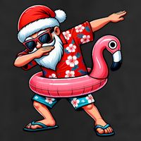 Dabbing Santa Christmas In July Hawaiian Xmas Dab Adult Drive Performance Visor