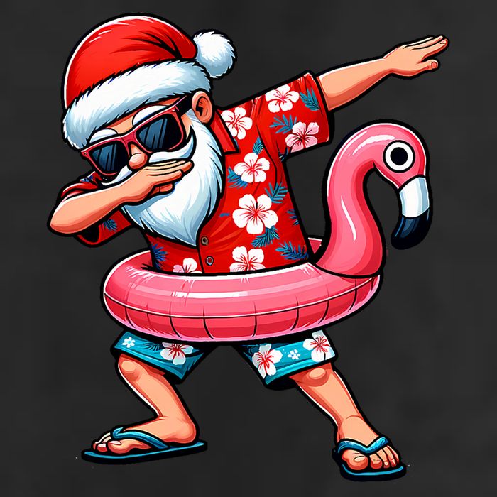 Dabbing Santa Christmas In July Hawaiian Xmas Dab Adult Drive Performance Visor