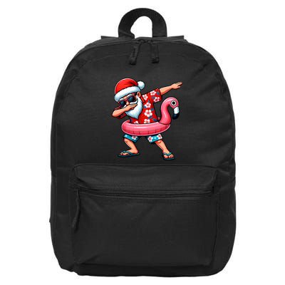 Dabbing Santa Christmas In July Hawaiian Xmas Dab 16 in Basic Backpack