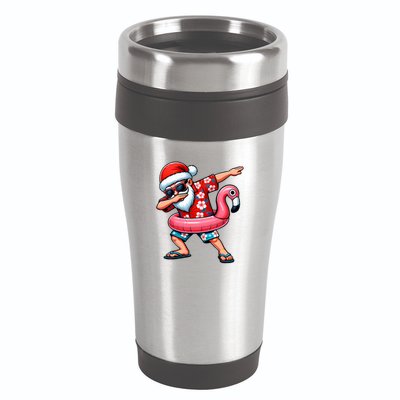 Dabbing Santa Christmas In July Hawaiian Xmas Dab 16oz Travel Tumbler