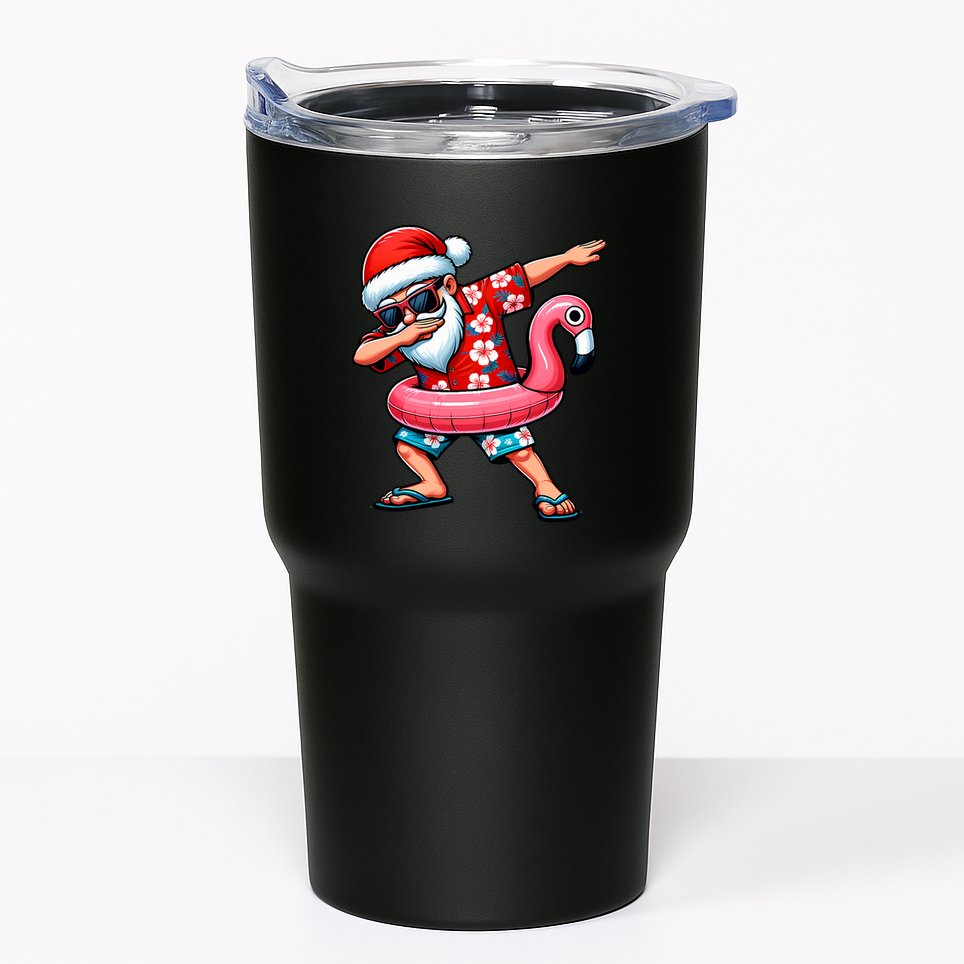 Dabbing Santa Christmas In July Hawaiian Xmas Dab Tumbler