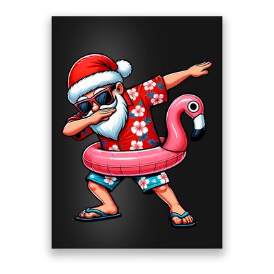 Dabbing Santa Christmas In July Hawaiian Xmas Dab Poster