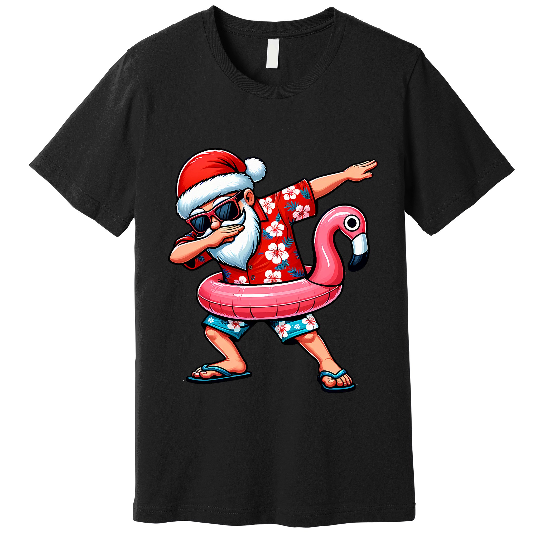 Dabbing Santa Christmas In July Hawaiian Xmas Dab Premium T-Shirt