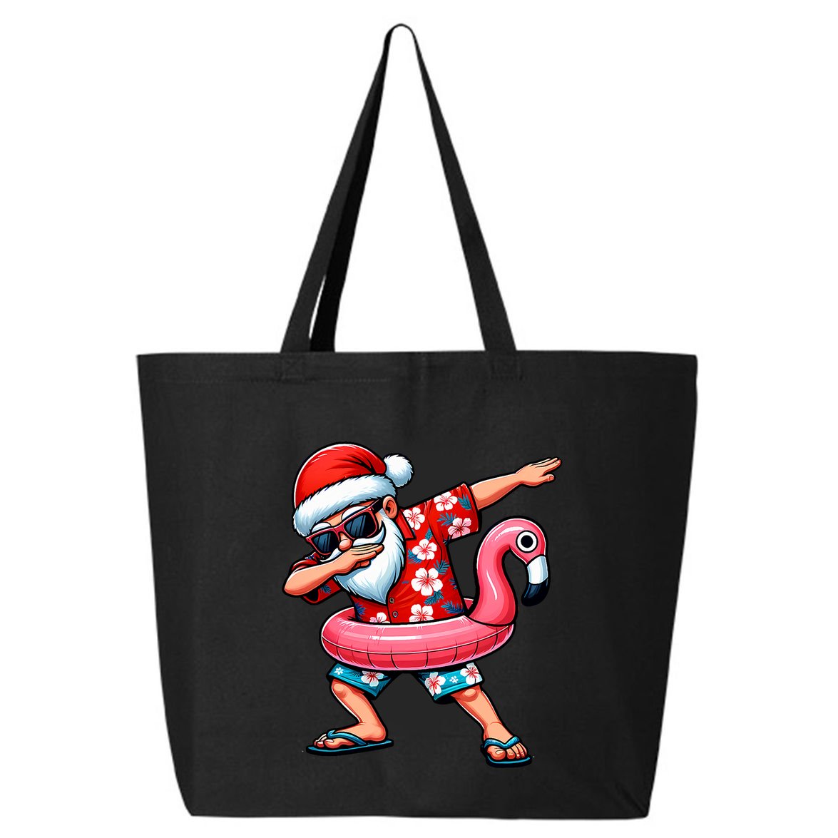 Dabbing Santa Christmas In July Hawaiian Xmas Dab 25L Jumbo Tote