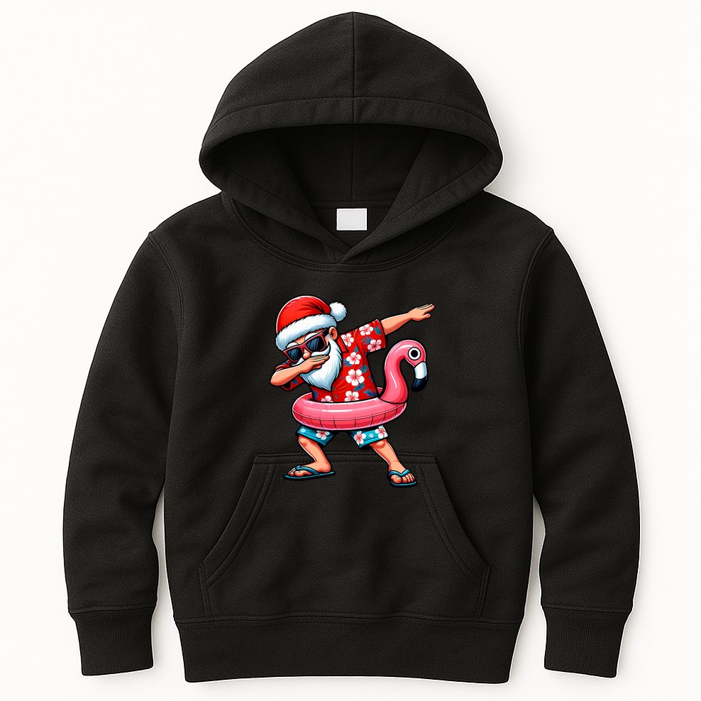 Dabbing Santa Christmas In July Hawaiian Xmas Dab Kids Hoodie