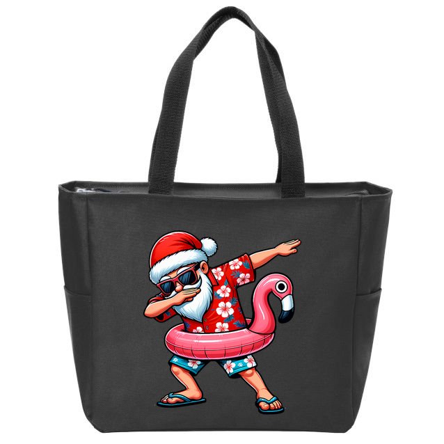 Dabbing Santa Christmas In July Hawaiian Xmas Dab Zip Tote Bag