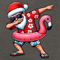 Dabbing Santa Christmas In July Hawaiian Xmas Dab Cotton Canvas Backpack