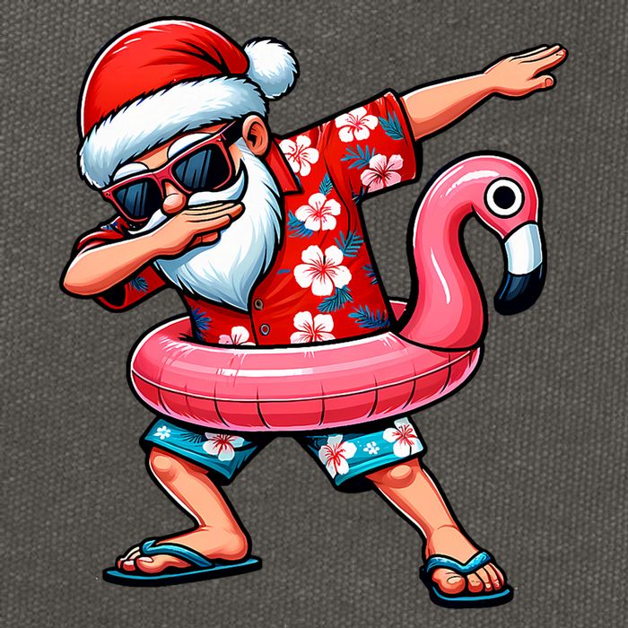 Dabbing Santa Christmas In July Hawaiian Xmas Dab Cotton Canvas Backpack