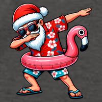 Dabbing Santa Christmas In July Hawaiian Xmas Dab Vector Backpack