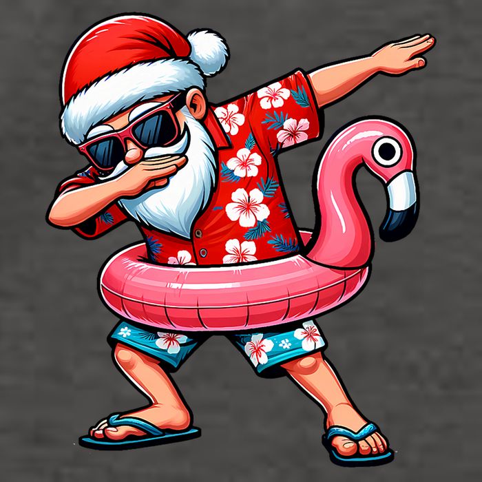 Dabbing Santa Christmas In July Hawaiian Xmas Dab Vector Backpack