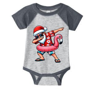 Dabbing Santa Christmas In July Hawaiian Xmas Dab Infant Baby Jersey Bodysuit