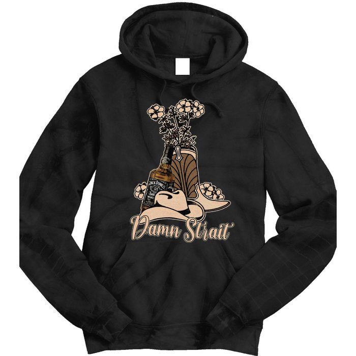 Damn S.T.R.A.I.T Cowboys Outlaws Music 80s Outfit Whiskey Glasses Tie Dye Hoodie