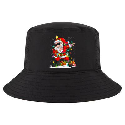 Dabbing Santa Christmas Tree Light Funny Xmas Christmas 2024 Cool Comfort Performance Bucket Hat