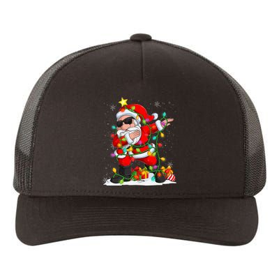 Dabbing Santa Christmas Tree Light Funny Xmas Christmas 2024 Yupoong Adult 5-Panel Trucker Hat