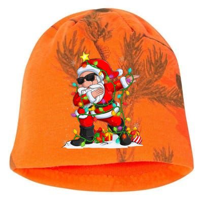 Dabbing Santa Christmas Tree Light Funny Xmas Christmas 2024 Kati - Camo Knit Beanie