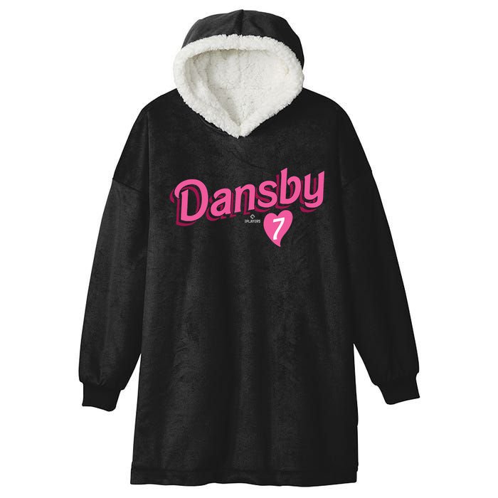 Dansby Swanson Chicago Baseball Valentine Hooded Wearable Blanket