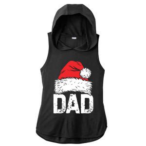 Dad Santa Christmas Family Matching Pajamas Papa Xmas Father Ladies PosiCharge Tri-Blend Wicking Draft Hoodie Tank