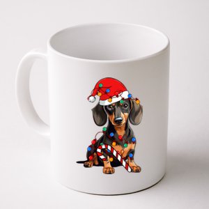 Dachshund Santa Christmas Lights Xmas Dog Lover Xmas Pajama Coffee Mug