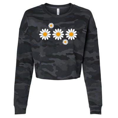 Daisy Spring Cute Floral Cropped Pullover Crew