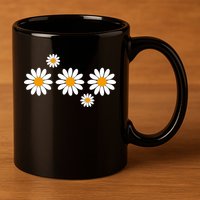 Daisy Spring Cute Floral 11oz C Handle Ceramic Mug
