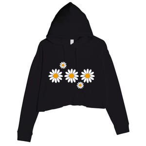 Daisy Spring Cute Floral Crop Fleece Hoodie